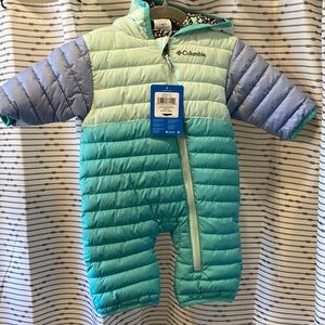 Reversible Columbia Infant Snowsuit.